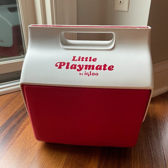 Vintage Igloo Little Playmate Red Cooler Flip Lid Push Button Lunchbox - Picture 1 of 8